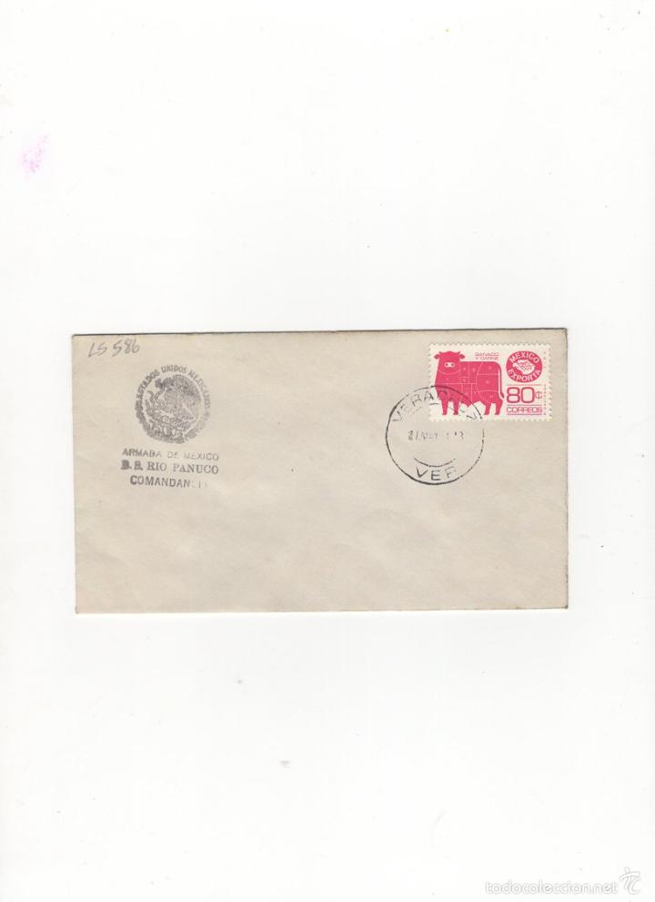 Stamps: SOBRE. B.S. RIO PANUCO, COMANDANCIA, ARMADA DE MEXICO, 1988.