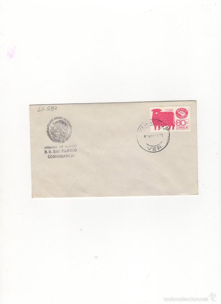 Stamps: SOBRE. B.S. RIO PANUCO, COMANDANCIA, ARMADA DE MEXICO, 1988.