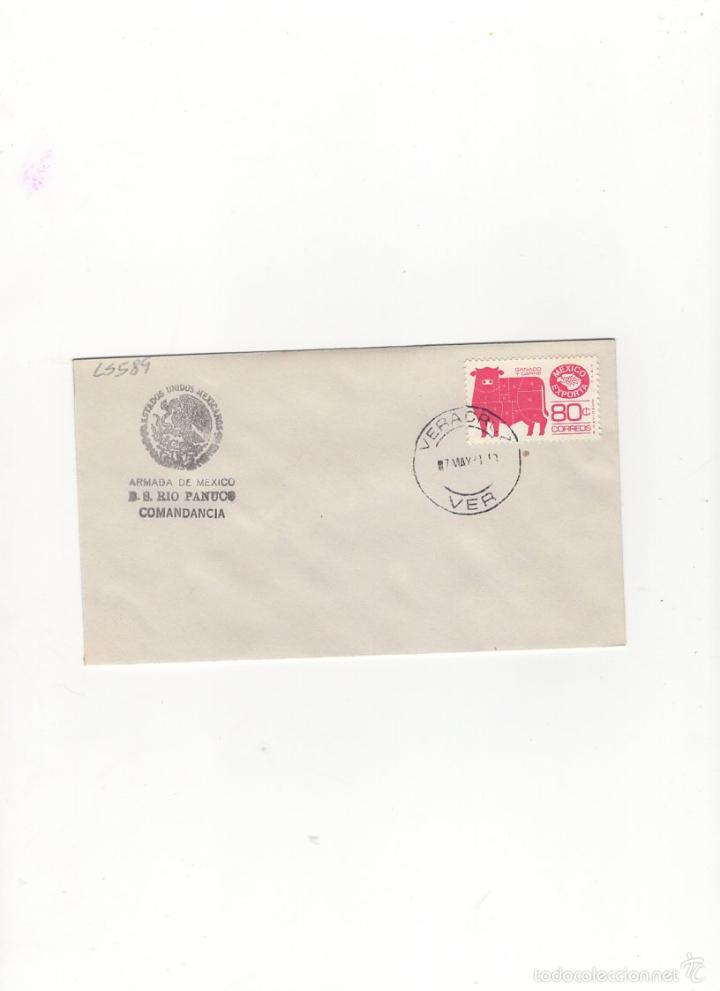 Stamps: SOBRE. B.S. RIO PANUCO, COMANDANCIA, ARMADA DE MEXICO, 1988.