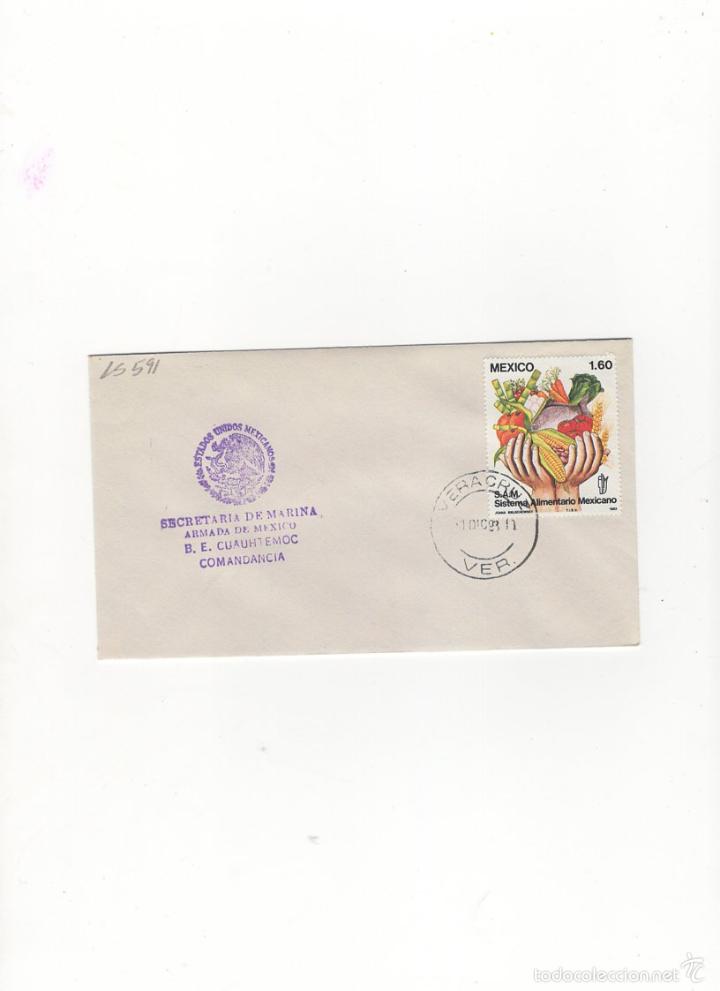 Sellos: SOBRE. B.E. CUAUHTEMOC, ARMADA DE MEXICO, COMANDANCIA, MEXICO, 1993. - Foto 1
