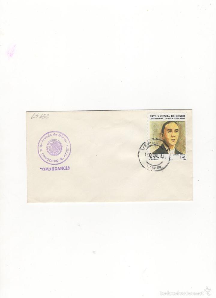 Sellos: SOBRE. B.E COMODORO M.AZUETA, COMANDANCIA, VERACRUZ, 1982. - Foto 1