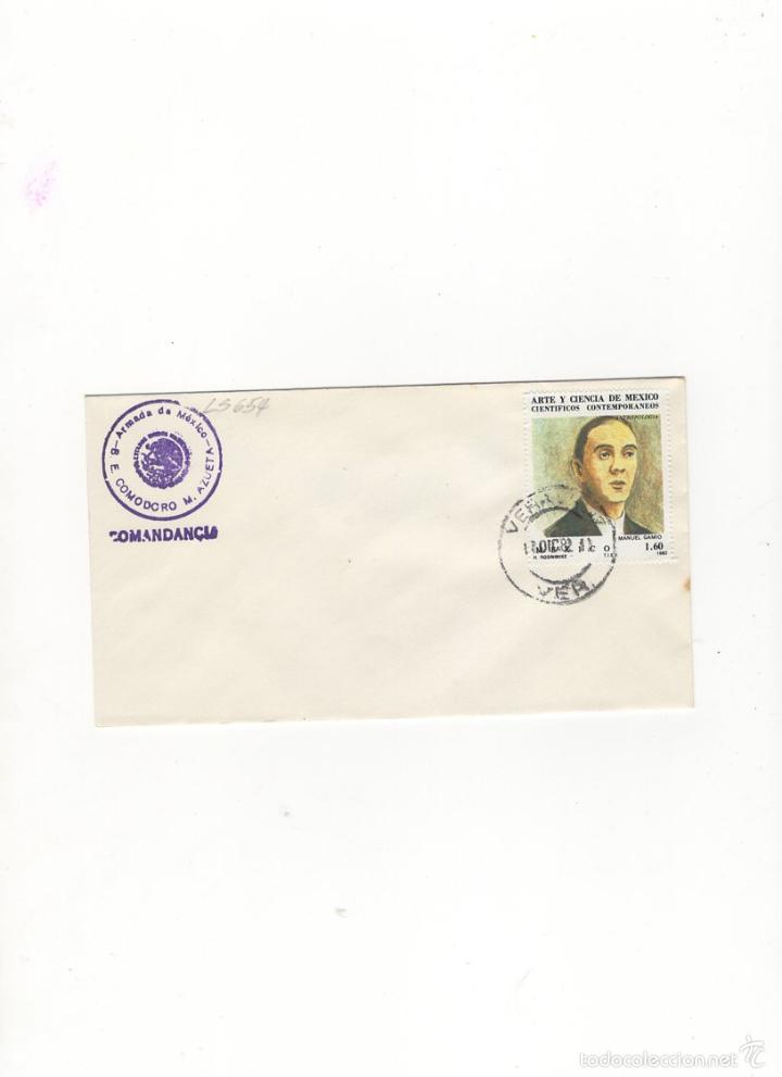 Sellos: SOBRE. B.E COMODORO M.AZUETA, COMANDANCIA, VERACRUZ, 1982. - Foto 1