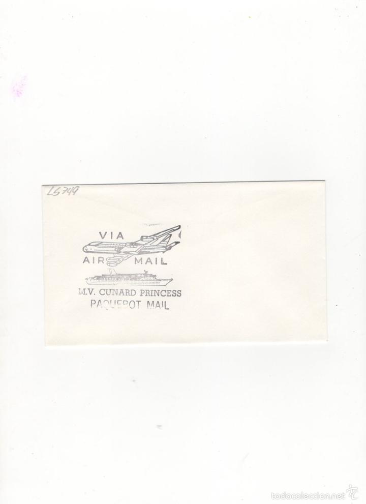 Sellos: SOBRE. M.V. CUNARD PRINCESS. - Foto 1