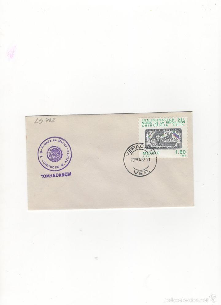 Sellos: SOBRE. B.E. COMODORO, M.AZUETA, ARMADA DE MEXICO,MEXICO, 1982. - Foto 1