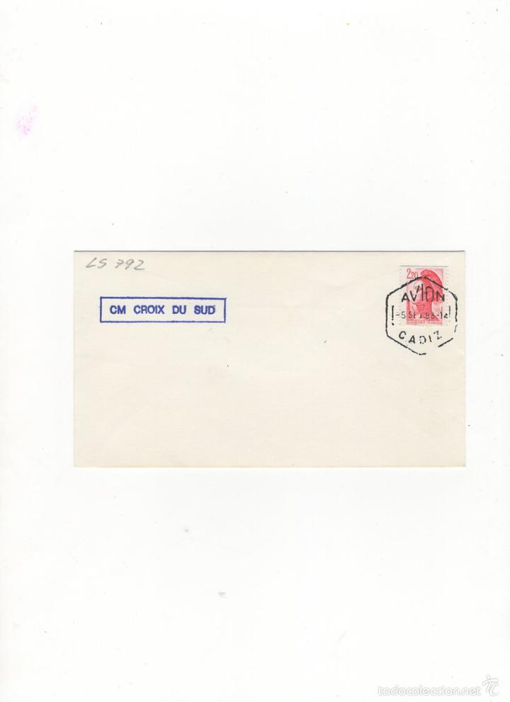 Sellos: SOBRE. CM  CROIX  DU  SUD, CADIZ, 1983. - Foto 1