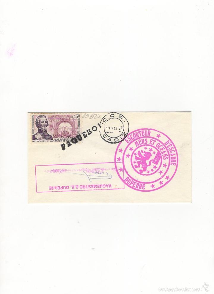 Sellos: SOBRE. VAGUEMESTRE E.E. DUPERRE, FRANCIA, 1989. - Foto 1