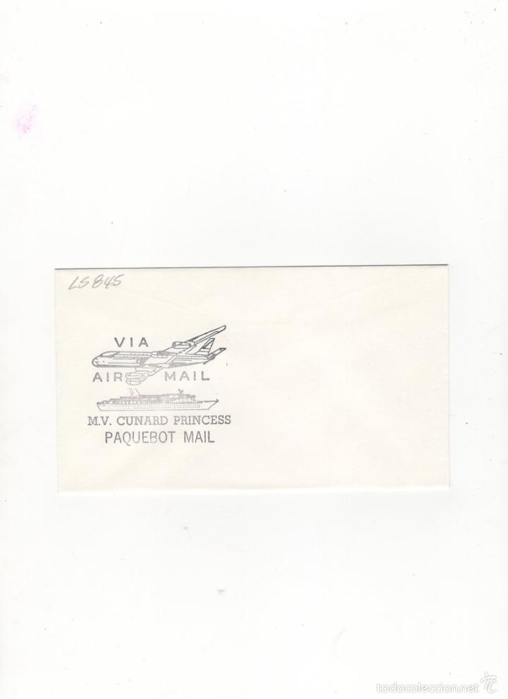 Sellos: SOBRE. M.V. CUNARD PRINCESS . - Foto 1