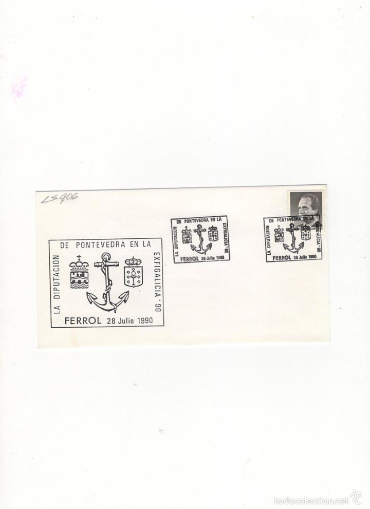 Sellos: SOBRE. EXFIGALICIA&acute;90, FERROL. 1990. - Foto 1