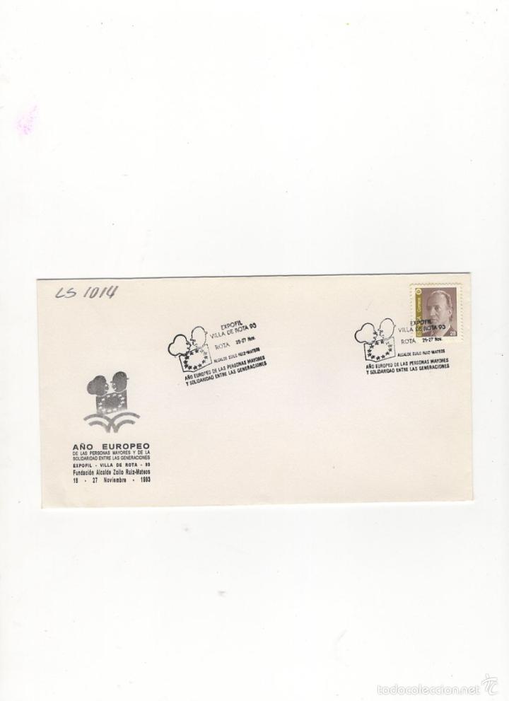 Sellos: SOBRE. EXPOFIL, VILLA DE ROTA ,1993. - Foto 1