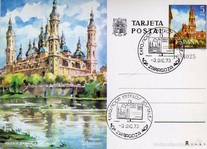 Sellos: POSTAL BASILICA DEL PILAR DE ZARAGOZA - Foto 1
