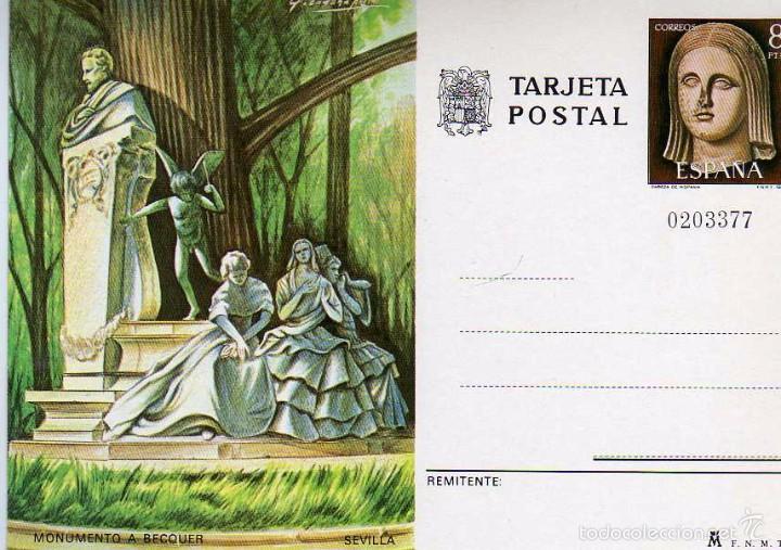 Sellos: POSTAL MONUMENTO A BECQUER SEVILLA - Foto 1
