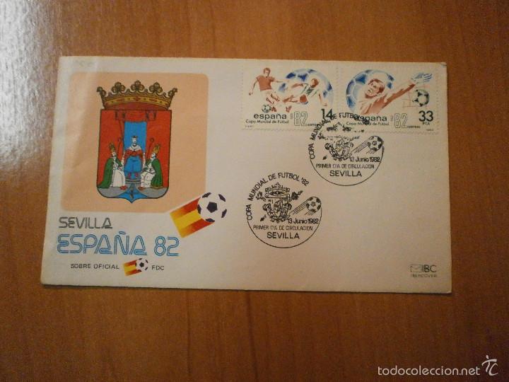 Sellos: SOBRE OFICIAL SEVILLA ESPA&Ntilde;A 82 - Foto 1
