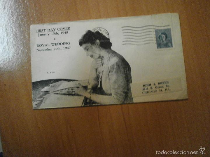 Briefmarken: SOBRE FIRST DAY CIVER JANUARY 15 TH 1948 ROYAL WEDDING NOVEMBER 20 TH 1947