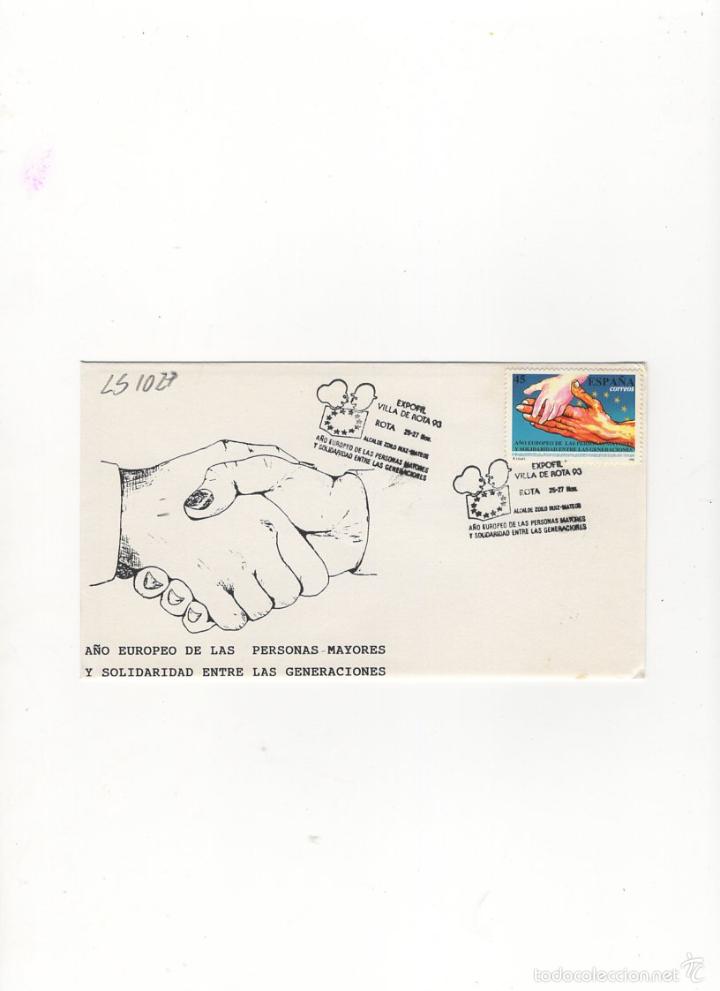 Sellos: SOBRE. EXPOFIL, VILLA DE ROTA, ROTA, 1993. - Foto 1