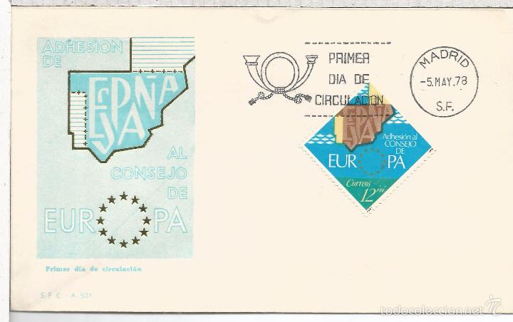 Sellos: MADRID FDC SPD 1978 ADHESION AL CONSEJO DE EUROPA - Foto 1