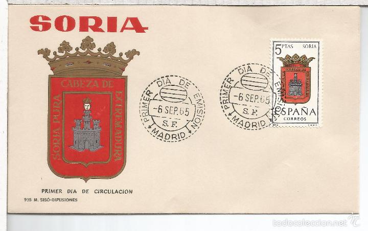Sellos: FDC SPD ESCUDOS SORIA MAT MADRID 1965 - Foto 1