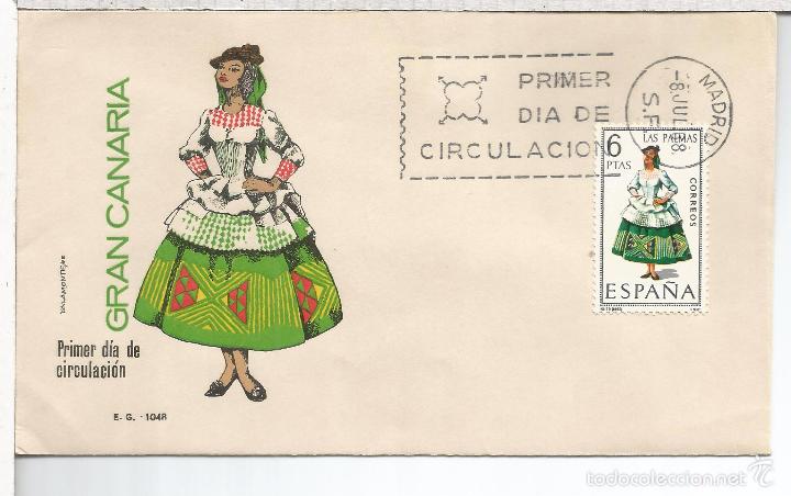 Sellos: FDC SPD MADRID TRAJE TIPICO DE GRAN CANARIA - Foto 1