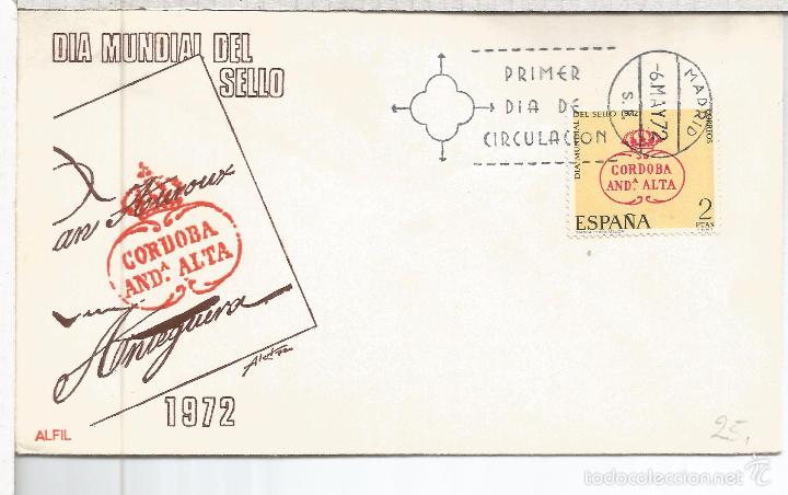 Sellos: MADRID FDC SPD 1972 DIA DEL SELLO - Foto 1