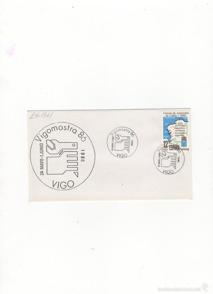 Sellos: SOBRE. VIGOMOSTRA 86, VIGO, 1986. - Foto 1