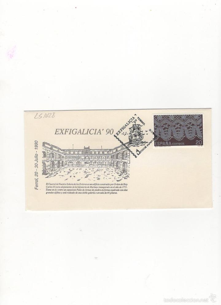 Sellos: SOBRE. EXFIGALICIA&acute;90, FERROL. - Foto 1