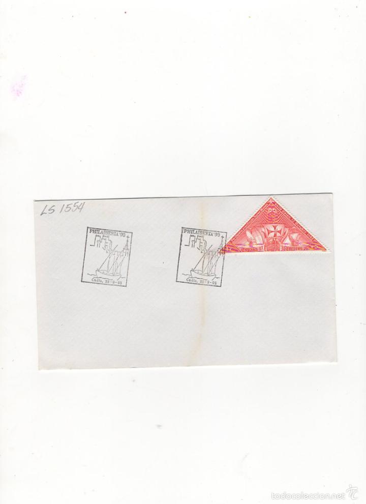 Sellos: SOBRE. PHILAIBERIA&acute;93, CADIZ, 1993. - Foto 1