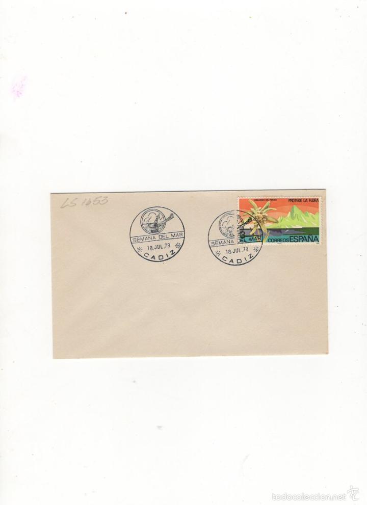Sellos: SOBRE. SEMANA DEL MAR, CADIZ, 1978. - Foto 1