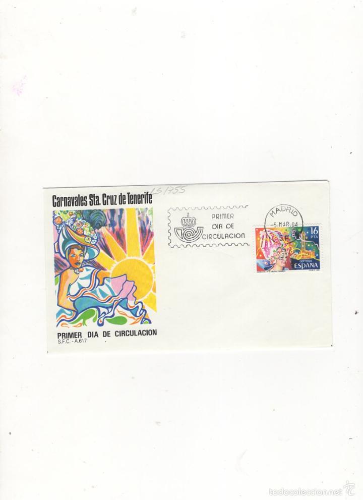 Timbres: SOBRE PRIMER DIA DE CIRCULACION, CARNAVALES SANTA CRUZ DE TENERIFE, MADRID, 1984.