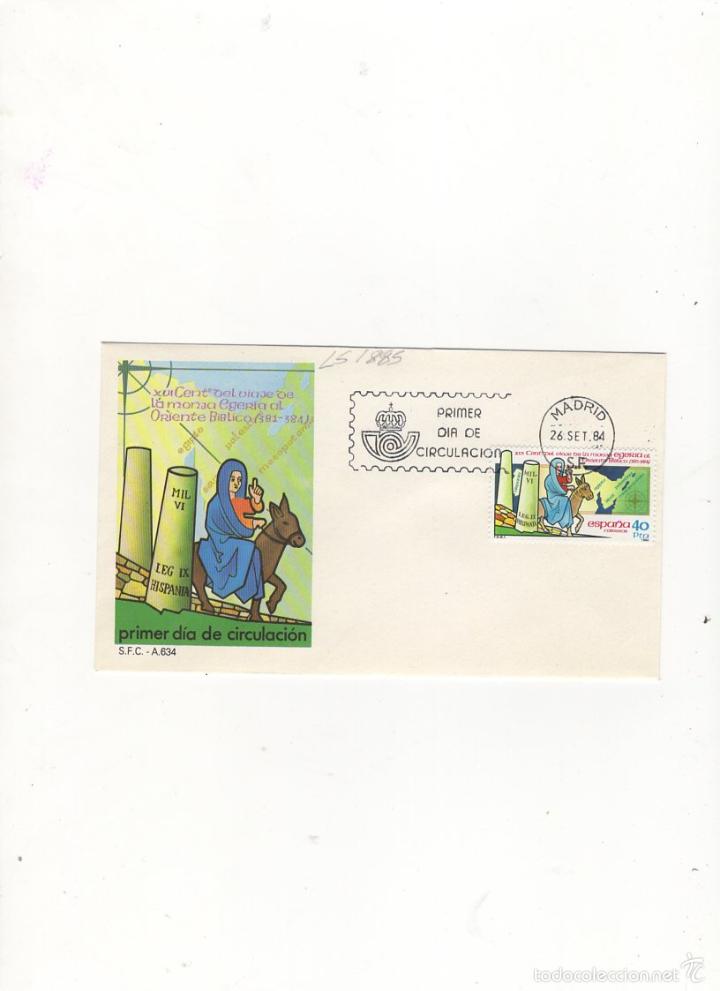 Briefmarken: SOBRE PRIMER DIA DE CIRCULACION, XVI CENT&ordm; VIAJE DE MONJA EGERIA A ORIENTE BIBLICO,MADRID,84.