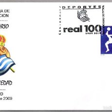 Francobolli: MATASELLOS PRIMER DIA - 100 AÑOS REAL SOCIEDAD - FUTBOL. MADRID 2009. Lote 58262619