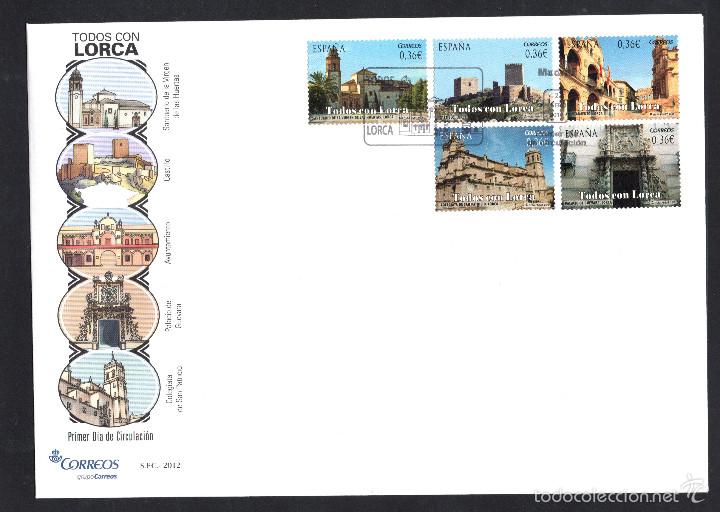 Sellos: ESPA&Ntilde;A SPD 4691/95 - A&Ntilde;O 2012 - TODOS CON LORCA - MONUMENTOS - Foto 1