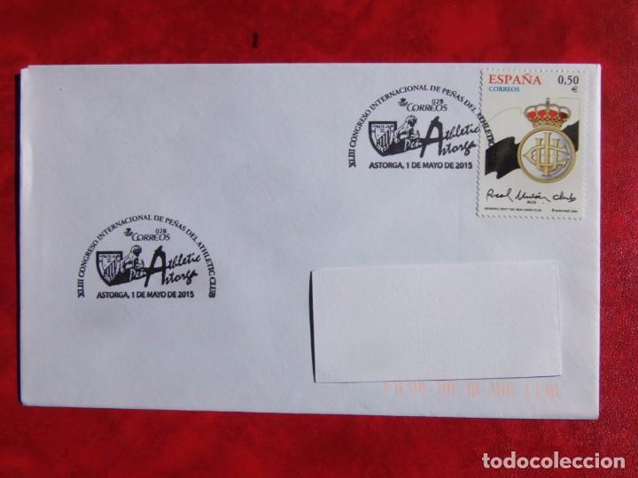 Stamps: ESPA&Ntilde;A - F&Uacute;TBOL - CONGRESO PE&Ntilde;AS DEL ATHLETIC CLUB DE BILBAO (ASTORGA, MAY. 2015) - EDIFIL 3887.
