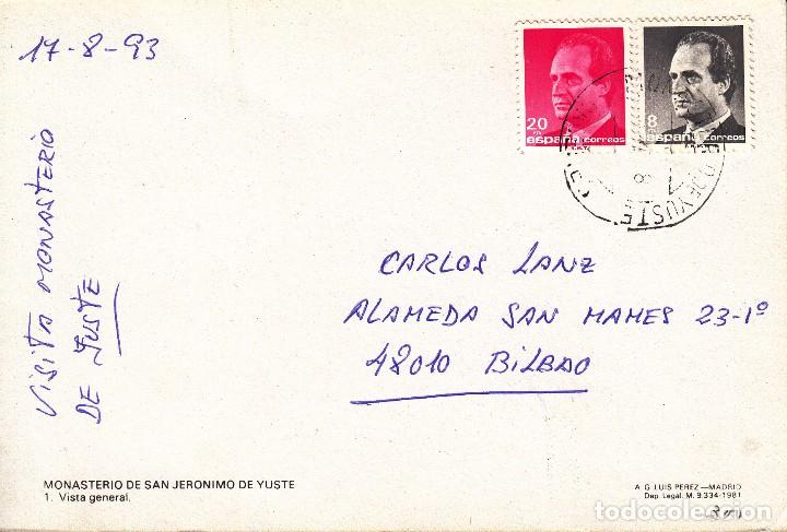Sellos: POSTAL: 1993 MONASTERIO DE YUSTE - Foto 2