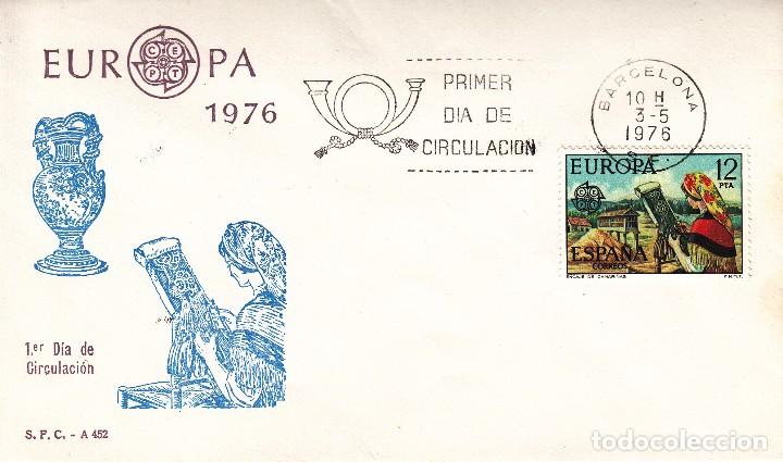 Sellos: SOBRE: 1976 BARCELONA. EUROPA - Foto 1