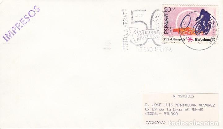 Sellos: SOBRE: 1993  EIBAR. SUBIDA A ARRATE - 50 ANIVERSARIO - Foto 1