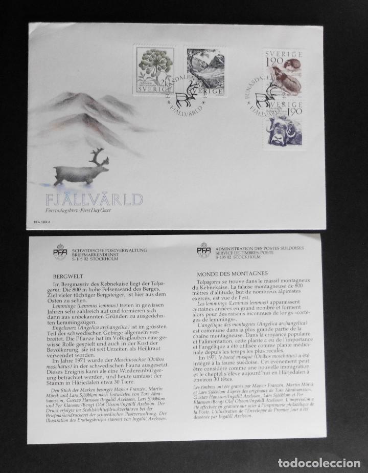 Sellos: SUECIA FDC Mountain World 1984 - Foto 1