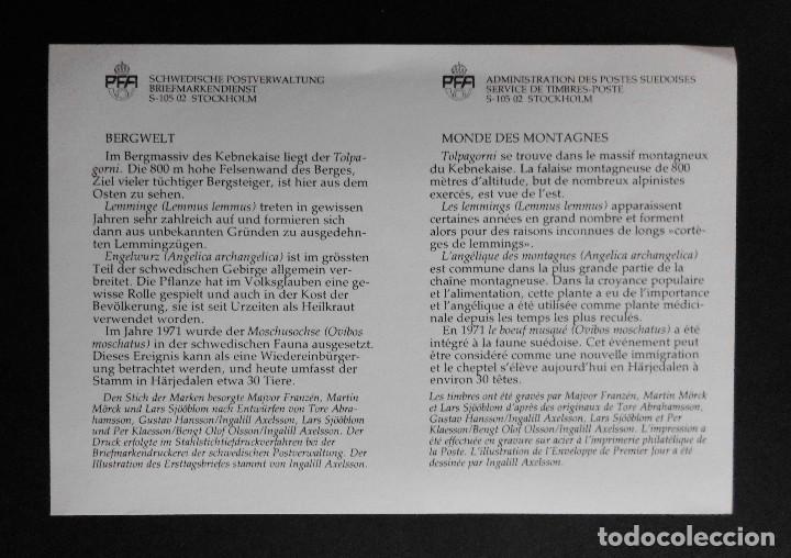 Sellos: SUECIA FDC Mountain World 1984 - Foto 3