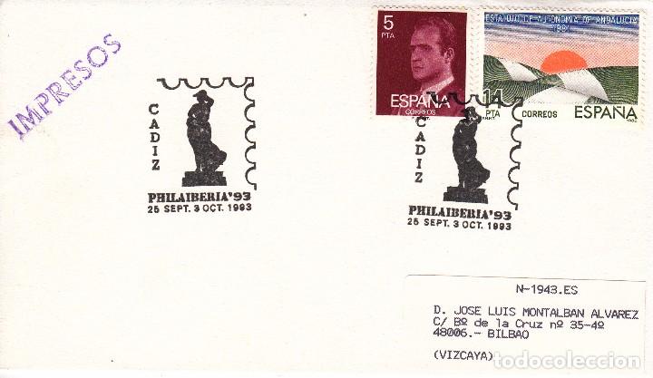 Sellos: SOBRE: 1993 CADIZ. PHILAIBERICA-93 - Foto 1