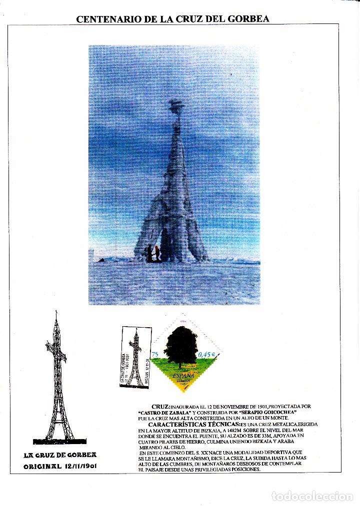 Sellos: FOLIO: 2001 BASAURI. CENTENARIO DE LA CRUZ DEL GORBEA - Foto 1