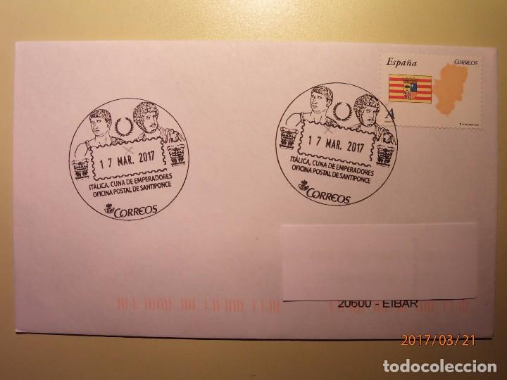 Stamps: OFICINA POSTAL DE SANTIPONCE 2017 - IT&Aacute;LICA, CUNA DE EMPERADORES.