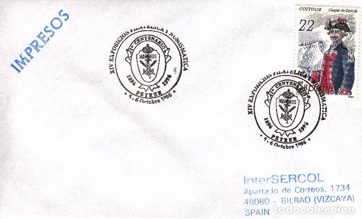 Sellos: SOBRE: 1996 PETRER. 1&ordm; CENTENARIO MARINOS - Foto 1