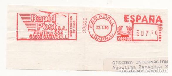 Sellos: FRANQUEO MECANICO A&Ntilde;O 1990 - Foto 1