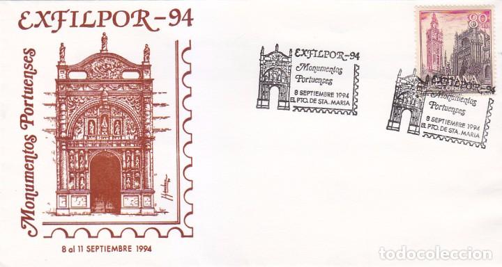 Sellos: IGLESIA MAYOR PRIORAL MONUMENTOS PORTUENSES EL PUERTO DE SANTA MARIA 1994. MATASELLOS EN RARO SOBRE.