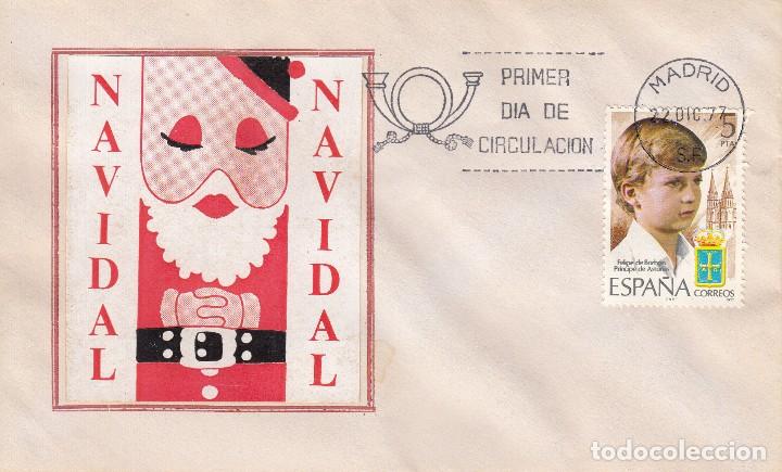 Sellos: SOBRE: 1977 MADRID. NAVIDAL - Foto 1