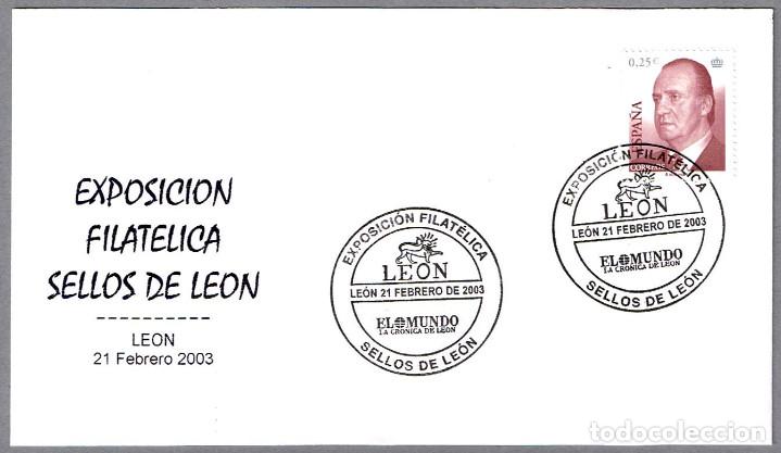 Sellos: Matasellos EXP.FILATELICA SELLOS DE LEON. Leon 2003 - Foto 1