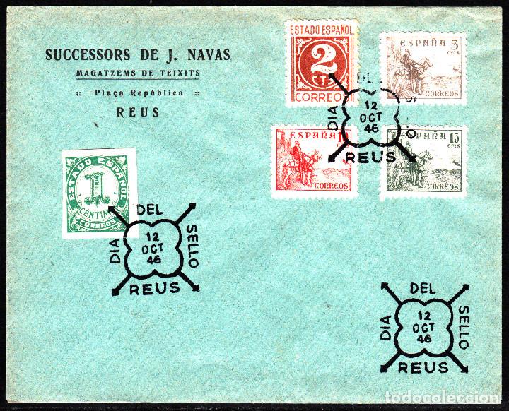 Sellos: MATASELLOS REUS DIA DEL SELLO 1946 - Foto 1