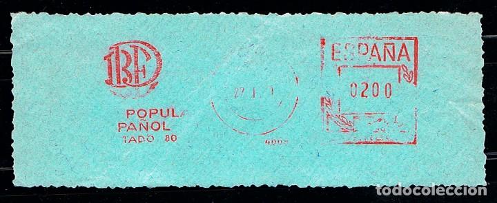 Sellos: FRANQUEO MECANICO N&ordm; 4669, Banco popular - Foto 1