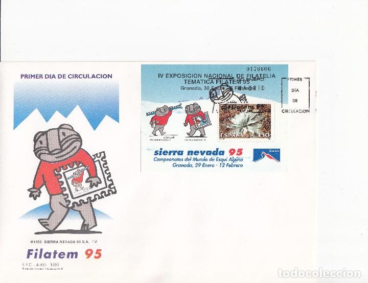 Sellos: SOBRE: 1995 GRANADA. SIERRA NEVADA - FILATEM 95 - Foto 1
