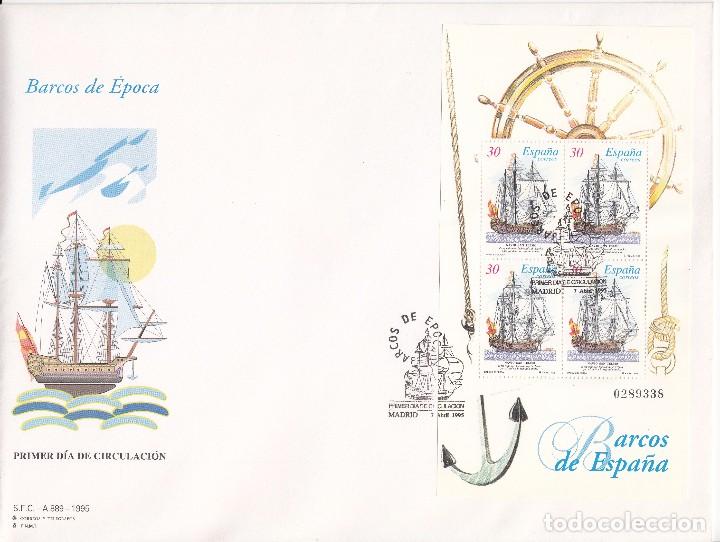 Sellos: SOBRE: 1995 MADRID. BARCOS DE EPOCA - Foto 1