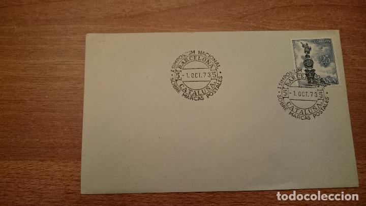 Stamps: SOBRE MARCAS POSTALES I SIMPOSIUM NACIONAL BARCELONA CATALU&Ntilde;A