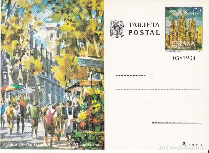 Sellos: TARJETA POSTAL: BARCELONA. RAMBLA DE LAS FLORES - Foto 1